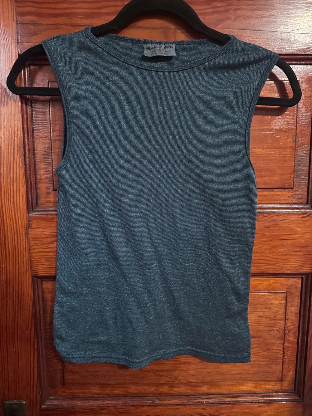 Vintage Michael Stars Teal Space-Dyed Sleeveless Tank Top One Size